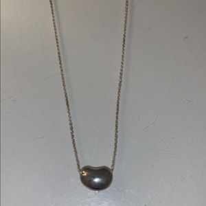 Tiffany & co. Silver bean necklace